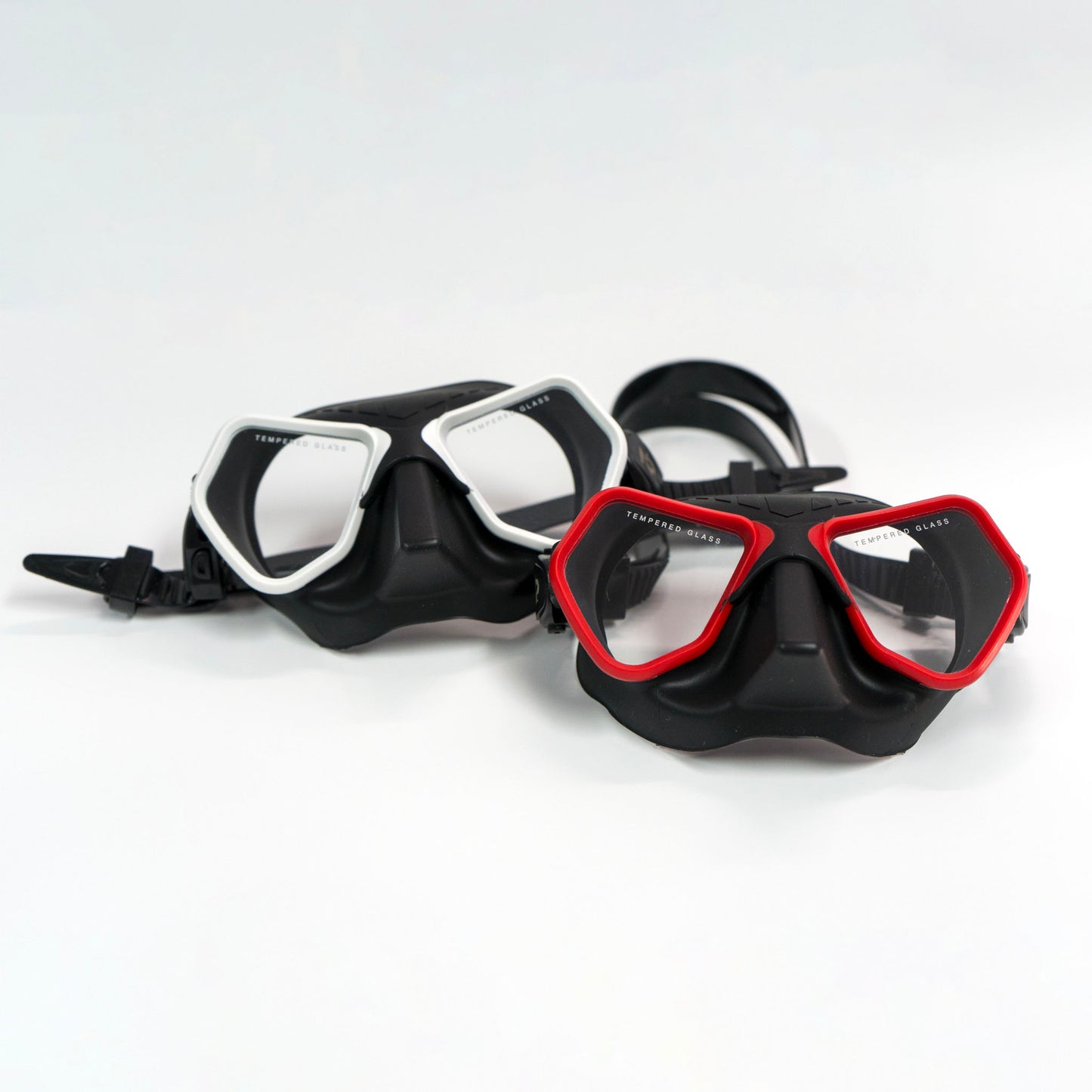 NP Minimal Low Volume Spearfishing Mask White and Red